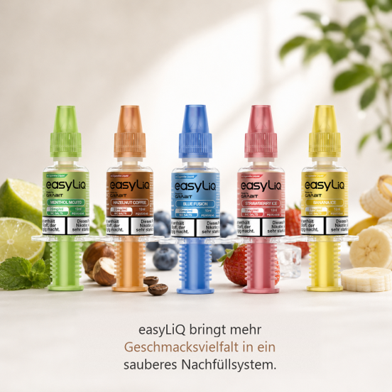 easyLiQ offers more flavor variety in a clean refill system