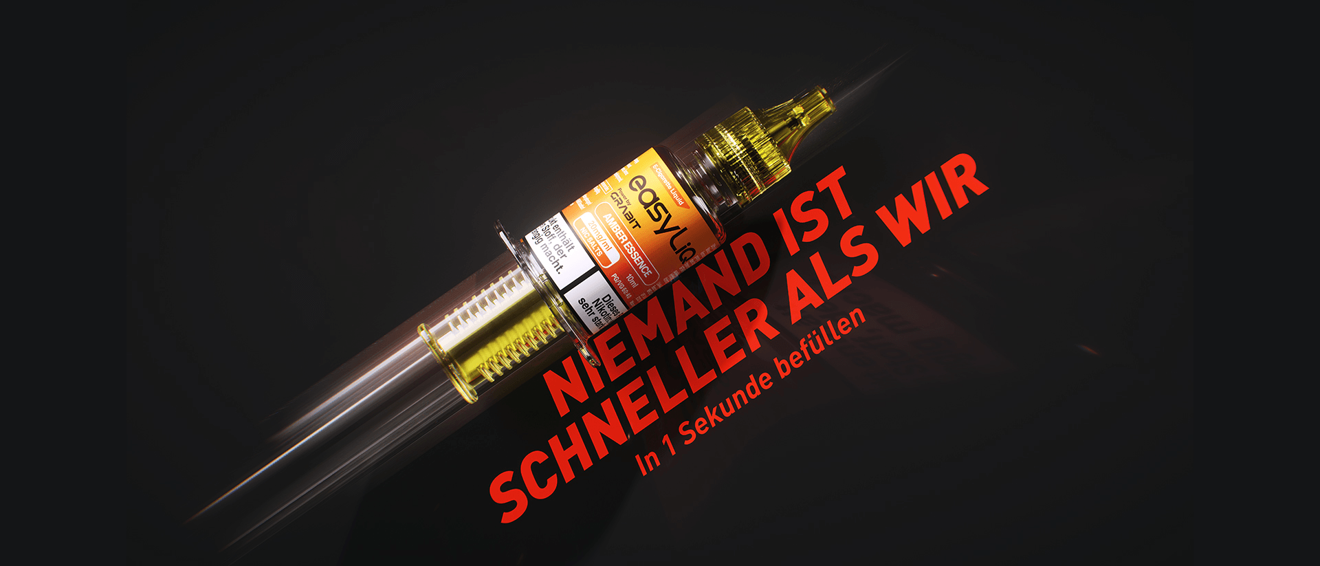 easyLiQ Syringe-Style E-liquid Bottle for one-second refilling