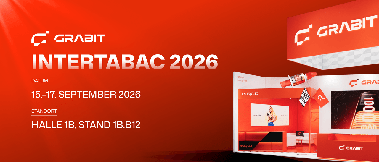 GRABIT stand at InterTabac 2026 in Halle 1B, Stand 1B.B12